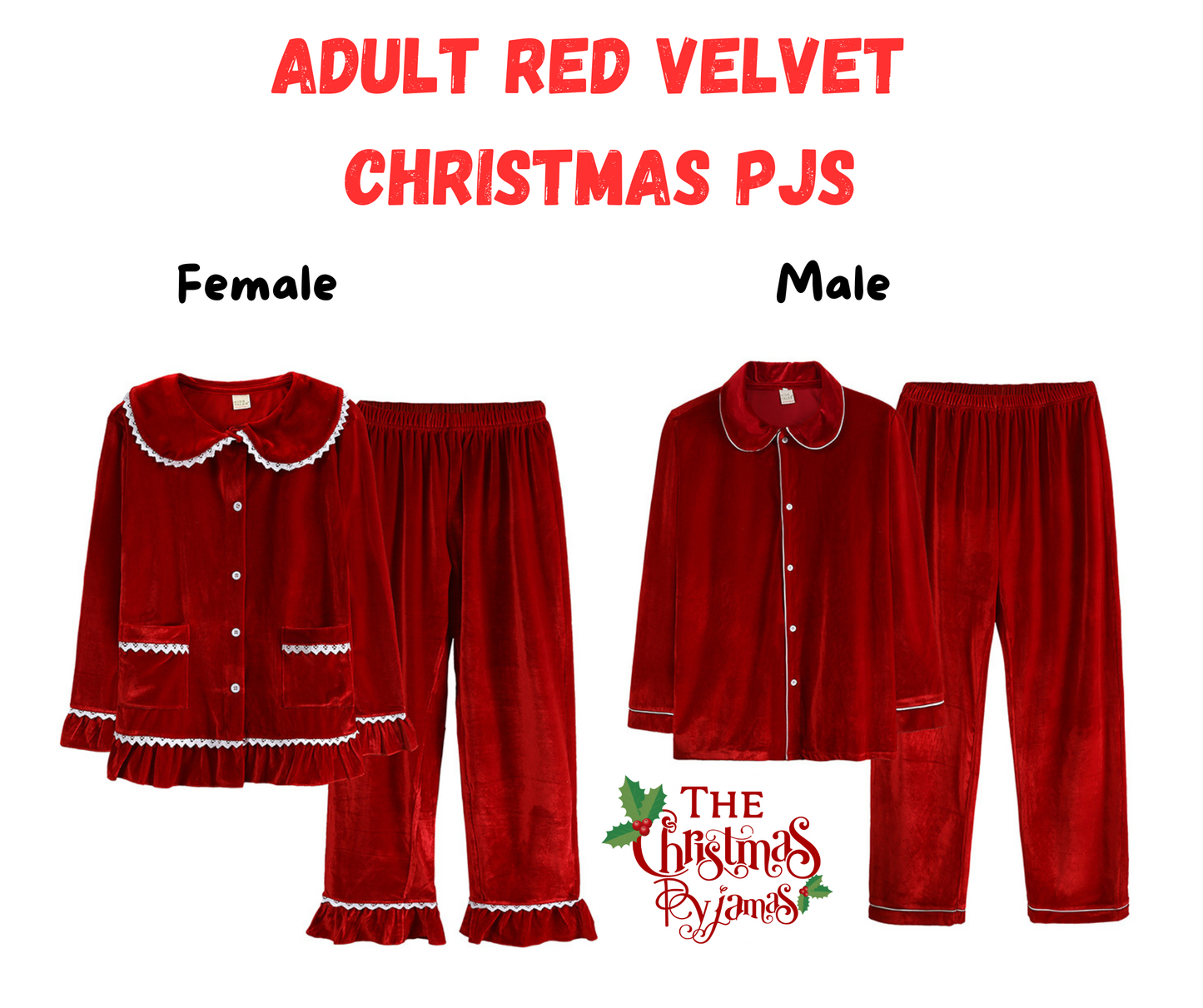 Adult Red Velvet PJs