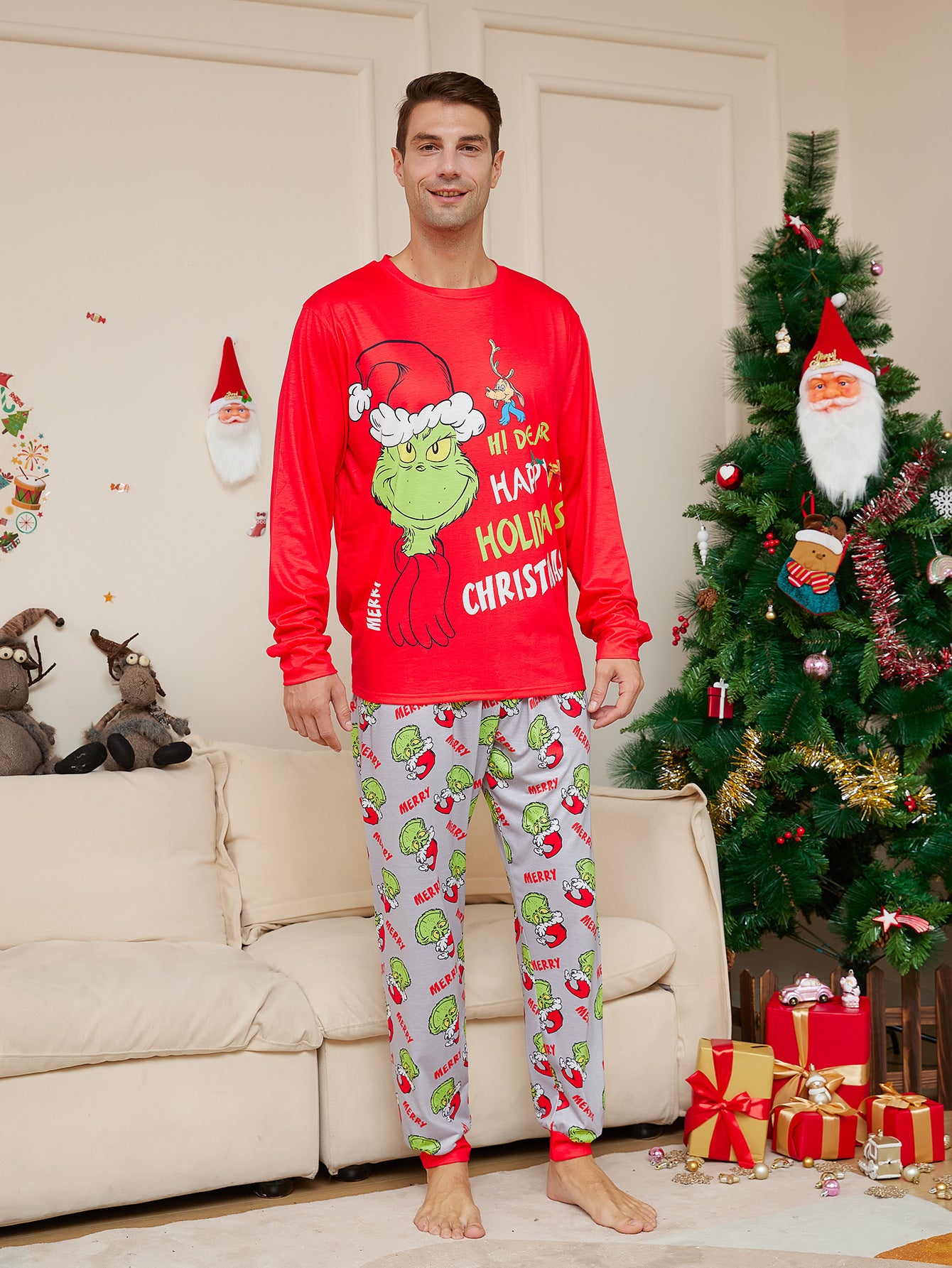 Mens 3x grinch pajamas sale